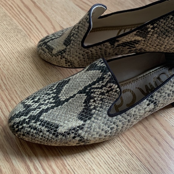Like new Sam Edelman snake print Leather loafers - Picture 4 of 15